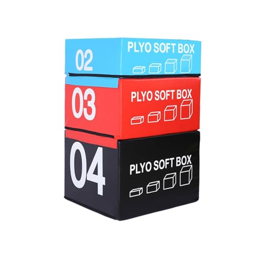Foam Reinforced Box Stackable Soft Plywood Box Anti-Skid Safety, Used for Jumping Strength Training and Physical Training Suitable for Home Gym - size: 90*75*135cm