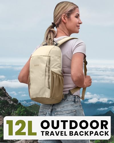 OutdoorMaster Hiking Daypack, Adjustable Single And Double Shoulder Backpacks, Lightweight Sling Bag, Crossbody Shoulder Chest Urban Outdoor Travel Backpack for Women & Men - Khaki