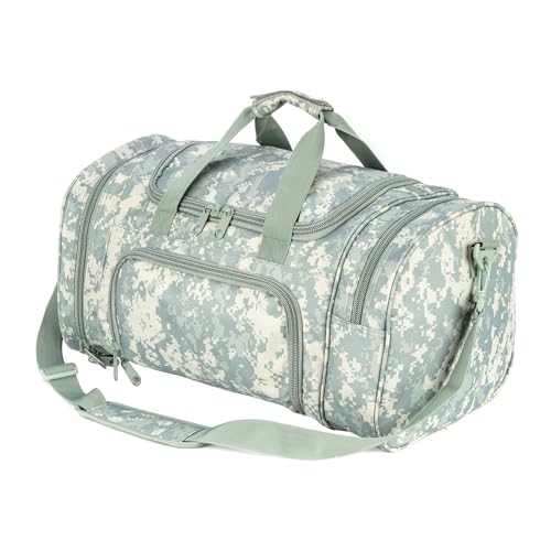 Miramrax Gym Bag Duffle Bags for Men Women with Shoes Compartment Sport Weekend Travel Overnight Carry On Bag for Tactical Military Travel Work Out Bags (ACCamo) - color: ACCamo