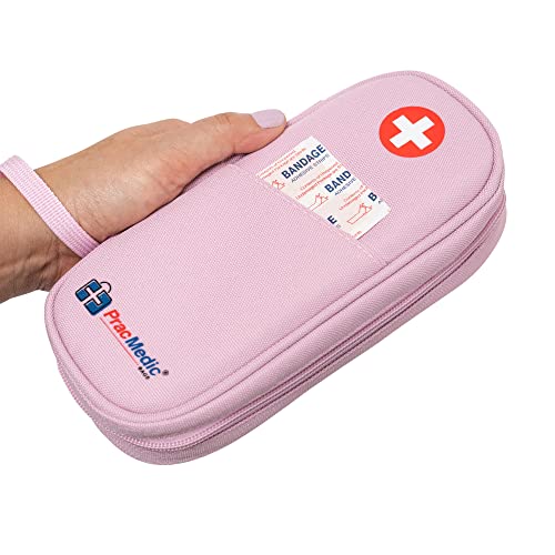PracMedic Bags Epi Pens Carrying Case- Insulated Epipen Carry Case (Pink) | Holds 2 Epi Pens, Auvi-Q or Neffy, Inhaler & Antihistamine. Medical Case for Allergy, Asthma & Diabetes Medicines. - color: Quartz Pink