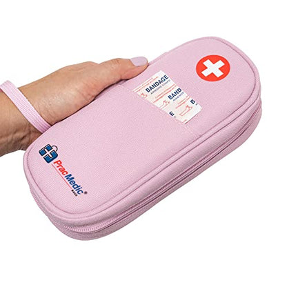 PracMedic Bags Epi Pens Carrying Case- Insulated Epipen Carry Case (Pink) | Holds 2 Epi Pens, Auvi-Q or Neffy, Inhaler & Antihistamine. Medical Case for Allergy, Asthma & Diabetes Medicines. - color: Quartz Pink