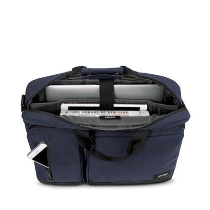 Solo New York Hybrid Briefcase Backpack - Laptop Carrying Bag for Women & Men, Fits 15.6" Computer, Adjustable - Duane, Black - color: Navy