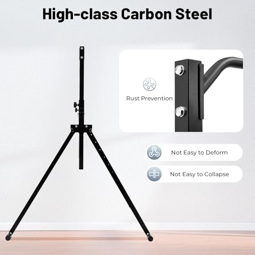 Power Tower Pull Up Bar Station Workout Dip Station, 440lbs Height Foldable Dip Station Pull Up Bar Free Standing Heavy Duty Strength Training Fitness Equipment for Home Gym Workout
