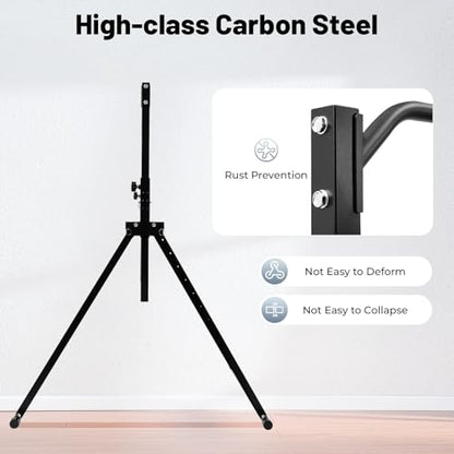 Power Tower Pull Up Bar Station Workout Dip Station, 440lbs Height Foldable Dip Station Pull Up Bar Free Standing Heavy Duty Strength Training Fitness Equipment for Home Gym Workout