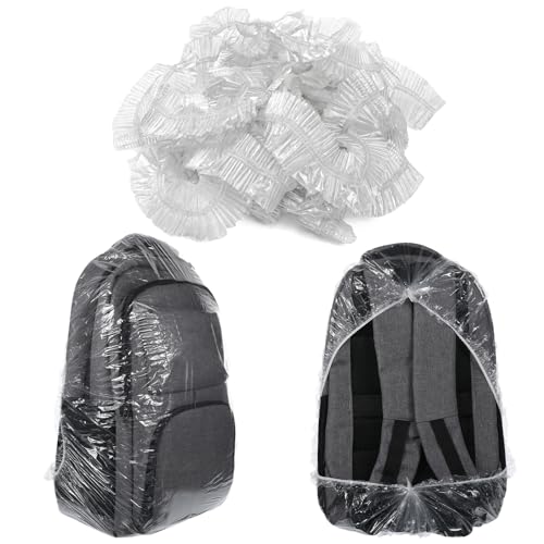 10 Pack Waterproof Backpack Rain Cover Disposable Lightweight Back Pack Covers Elastic Protector Bag Rain Cover for Backpacks Outdoor Hiking Cycling Camping Travel Emergency 15L-40L