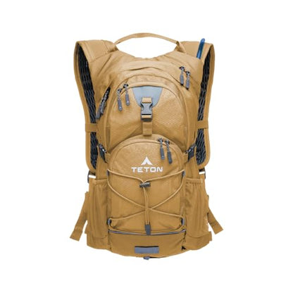 Teton Oasis/Trailrunner Hydration Backpack – Lightweight Water Pack with 2L/3L Bladder for Hiking, Running, Cycling, Biking 18L/22L Sizes – Sewn-in Rain Cover – Fits Men and Women - color: Buck Brown, size: 22 Liters