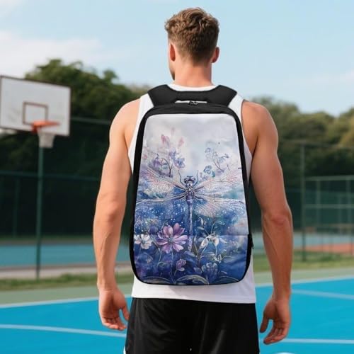 Basketball Backpack With Separate Ball Compartment And Shoes Fit Basketball Volleyball Football - color: Dragonfly
