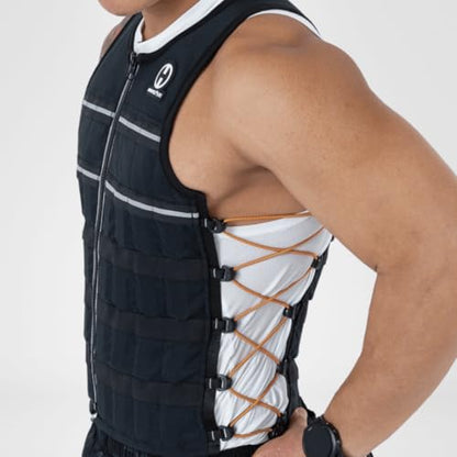 Hyperwear HyperVest ELITE Adjustable Weighted Vest for Women and Men — Thin Steel Weights, Stretch CORDURA Fabric — Weight Vest for Walking, Running, Strength Training - size: Large 10 Pounds Black