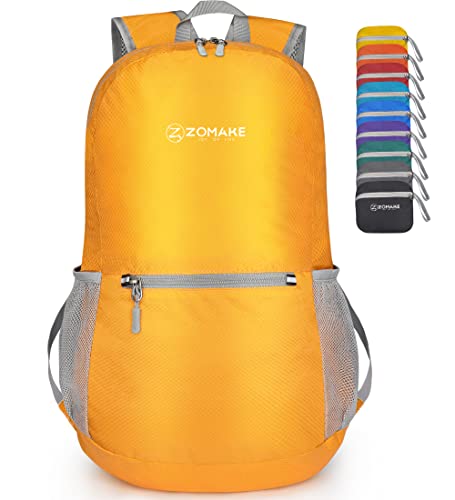 ZOMAKE Ultra Lightweight Hiking Backpack 20L, Packable Small Backpacks Water Resistant Daypack for Women Men(Yellow) - color: Yellow