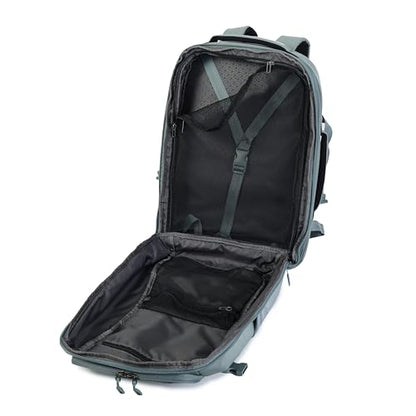 Hedgren TRIP LARGE Travel Backpack – Expandable, Water-Repellent RPET, Carry-On with RFID Protection, Laptop & Clothing Compartments, Rain Cover & Smart Sleeve - 36.2 L (Grey-Green) - color: Grey/Green