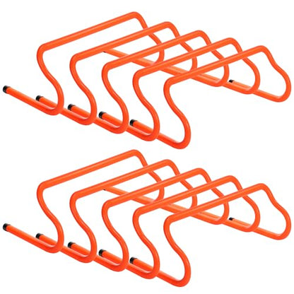 GHB Agility Hurdles 8" Speed Agility Training Hurdles, Detachable Sturdy Hurdles Training Equipment Set with Carry Bag for Kids,Athletes,Soccer,Basketball - size: 10 Pack