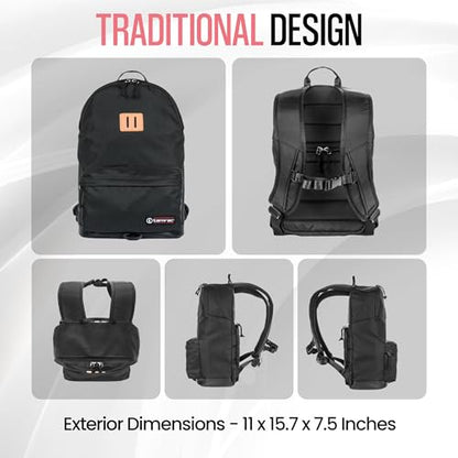 Tamrac Runyon Camera Backpack for Photographers, DSLR Camera Bag with Laptop Compartment, Professional Photography Backpack, Travel Camera Carrying Case with Customizable Protective Dividers - style: Runyon