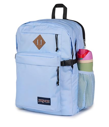 JanSport Main Campus Backpack - Travel or Work backpack w 15-Inch Laptop Sleeve and Dual Water Bottle Pockets, Hydrangea - color: Hydrangea