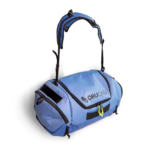 Orucase Janus Duffel 40L – Convertible Duffel Backpack for Cyclists | Removable Storage Pods, Ventilated Gear Pockets, Recycled Water-Resistant Materials, Smart Organization, Travel Bag - Glaucous - color: Glaucous, size: 40L