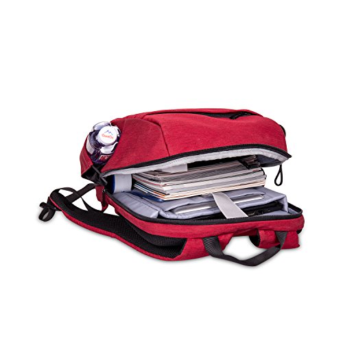 Rocktraveler RTL17RD Leisure Anti-theft Backpack Lap Top Bag, Red