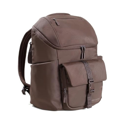 Itzy Ritzy Belong Bucket Backpack – Lightweight Diaper Bag Backpack Featuring 16 Pockets, Bucket Top Opening, Stroller Straps & Changing Pad – Organized and Stylish Everyday Family Backpack (Mocha) - color: Chocolate