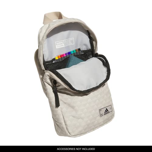 adidas Essentials Sling Small Crossbody Bag for Women and Men (5L), Bos Mini Monogram Wonder Beige/Black/2.0, One Size - color: Bos Mini Monogram Wonder Beige/Black/2.0