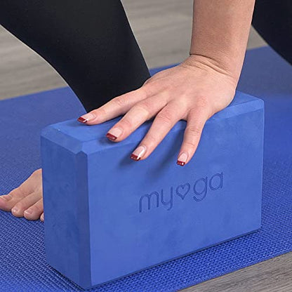 MYGA Yoga Block,Lightweight EVA Foam Yoga Brick,High Density Non-Slip Block for Yoga Poses, Pilates, Balance and Flexibility - color: Royal Blue