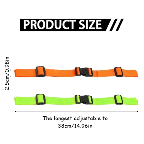 2 Pack Backpack Chest Strap Add On, Universal Elastic Backpack Sternum Strap, Adjustable Chest Belt with Quick Release Bucklee, Backpack Accessories for Travel, Hiking, Camping - color: green+orange