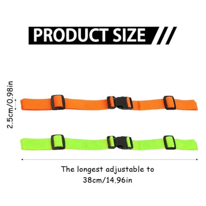 2 Pack Backpack Chest Strap Add On, Universal Elastic Backpack Sternum Strap, Adjustable Chest Belt with Quick Release Bucklee, Backpack Accessories for Travel, Hiking, Camping - color: green+orange