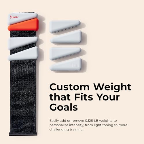 Sunny Health & Fitness Ankle Weights for Women & Men – Adjustable Wrist, Arm & Leg Weights in 1-2 lb Pairs | Ideal for Walking, Pilates, Yoga, Cardio & Strength Training - style: 1 LB