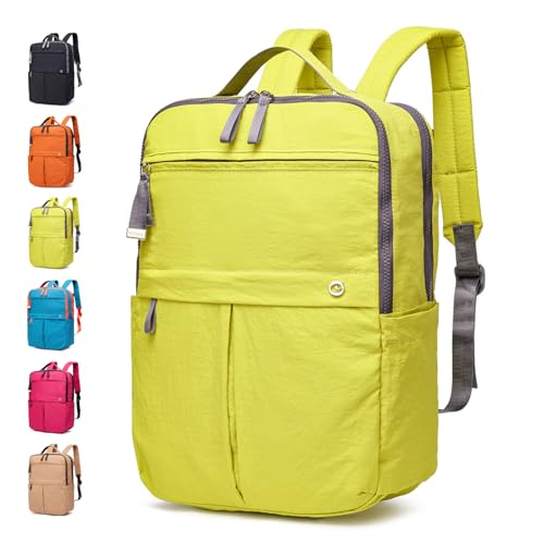 Travel Laptop Backpack for Women, Waterproof Lightweight Daypack with Multiple Pockets, Large Capacity Casual Work Backpack for Daily Use - color: Green