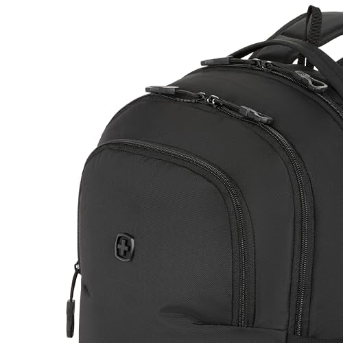 SwissGear Orientation Laptop Backpack, Black, 17"x12"x7" - color: Black, style: Orientation