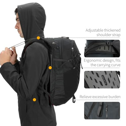 IX INOXTO Hiking Hydration Backpack with 2L/3L Water Bladder for Women and Men18L/25L Water Backpack for Hiking, Cycling, Climbing, Camping - style: Black-3L Water Bladder