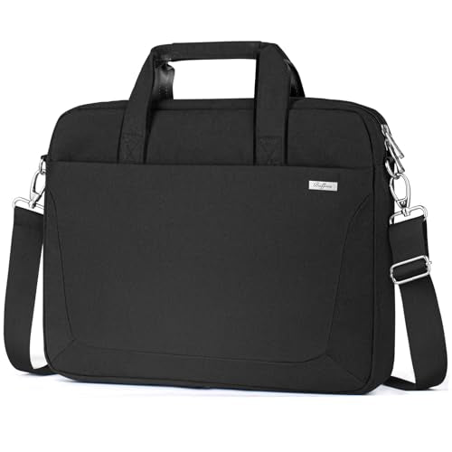 BAFFINA Laptop Shoulder Bag 15.6 16 17.3 Inch for Men Women,Waterproof Computer Carrying Case Messenger Bag Briefcase Work - color: Black, size: 14-16 Inch