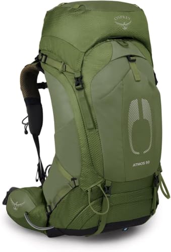 Osprey Atmos AG 50L Men's Backpacking Backpack - color: Mythical Green, size: Small-Medium