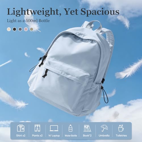 Simple School Backpack For Girls Boys,Waterproof Bookbag For Women Men,College Student School Bag,Lightweight Travel Rucksack Casual Daypack,Laptop Backpacks(Blue) - color: A2-blue