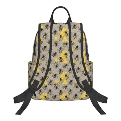 Compact Urban Commute Backpack Bee, Slim Fit Laptop Daypack for Office Business Casual Daily Wear Men Women - color: Picture (1423)