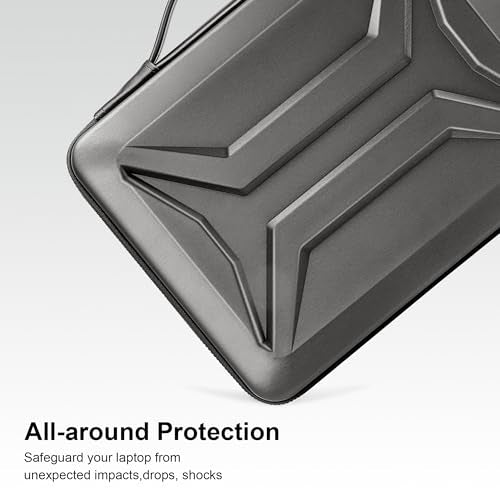 DOMISO 15.6-16 Inch Laptop Hard Case, Waterproof Shockproof Hard Shell Laptop Sleeve Protective Computer Bag for Macbook Pro/Lenovo IdeaPad/HP ENVY/Dell XPS,Dark Grey - color: Dark Grey, size: 15 - 15.6 Inch