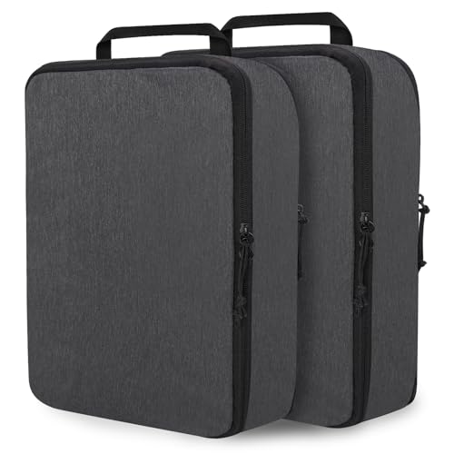Extra Large Compression Packing Cubes for Travel Essentials, 2 Set Expandable Travel Cubes for Packing Compression Bags Luggage Suitcase Organizer, Black - color: Black, size: Extra Large