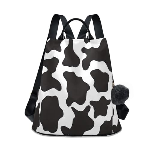 ALAZA Black White Cow Print Pattern Trips Hiking Camping Rucksack Pack for Women - color: multicolor 23