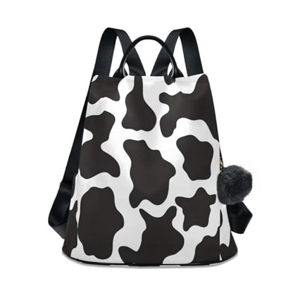ALAZA Black White Cow Print Pattern Trips Hiking Camping Rucksack Pack for Women - color: multicolor 23