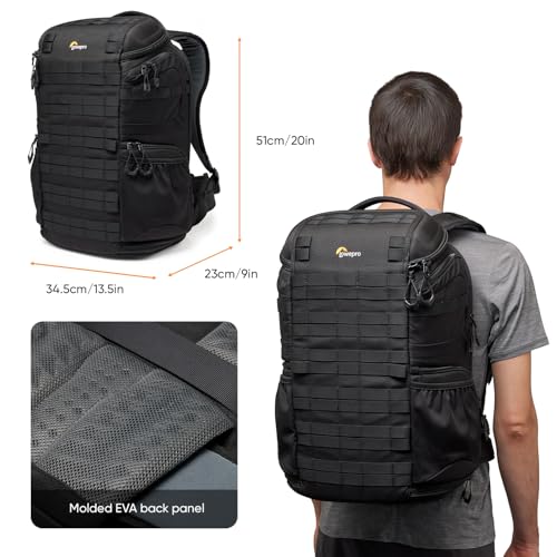 Lowepro ProTactic BP 450 AW III Camera Backpack, 4-point Access, Professional Camera Bag, DSLR/Drones/Mirrorless, Up to 16" Laptop, Rain Cover, for Photographer,Videographer, Volume 28L - style: Bp 450 Aw III - New