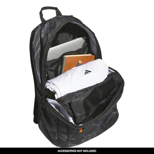 adidas Kids Affiliate Backpack – School Bag for Girls and Boys, 27L, Essential Camo Black/Orange, OSFA - color: Essential Camo Black/Orange