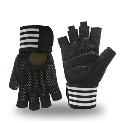 Weightlifting Gloves Padded Workout Gloves with Wrist Wrap Support Gym Gloves for Men Women Gym Exercise Fitness Training Lifting Dumbbell - size: Medium