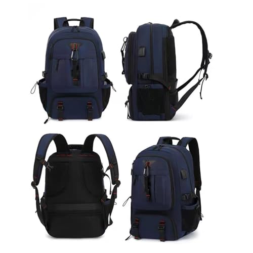 DUSLANG Travel laptop backpack, Extra Large 60L Traveling College Backpack,Large Capacity Backpack for Men Women,Fits 17 Inch Computer, USB Charging Port, Blue - color: 60l Blue
