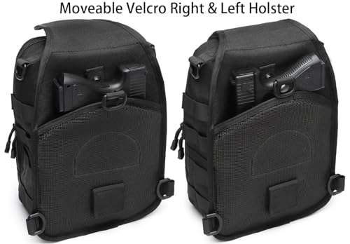 Tactical Sling Backpack With Holster Military Crossbody Bag for Men Single Shoulder Back Pack 10L - color: Red