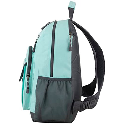 Eastsport Travel Laptop Backpack, Business Water Resistant Slim Sturdy Laptops Backpack College Work Computer Bag Unisex Fits 15" Notebook, Light Blue Mint