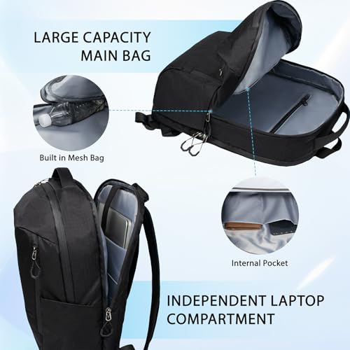 Laptop Backpack Minimalist Backpack,Abrasion & Water Resistant Daypack,Triple Padded Back,25L Lightweight Capacity Bag for Work Leisure Daily Use