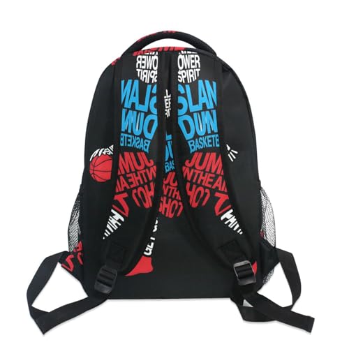 ALAZA Basketball Player Bank Shot Sports Large Backpack Personalized Laptop iPad Tablet Travel School Bag with Multiple Pockets - color: Basketball