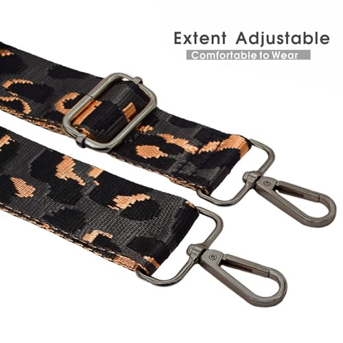 Replacement Purse Strap Shoulder Strap Adjustable Crossbody Strap for Women Crossbody Wide Shoulder Bag - color: Black
