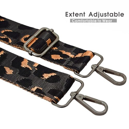 Replacement Purse Strap Shoulder Strap Adjustable Crossbody Strap for Women Crossbody Wide Shoulder Bag - color: Black