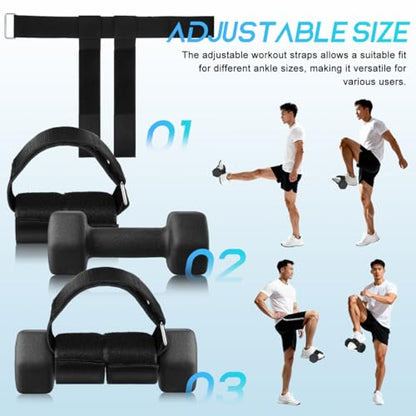 BESPORTBLE Feet Dumbbell Attachment 1 Pair Adjustable Ankle Weights Strap for Leg Extensions Hamstring Curls Hip Flexor Glute Kickbacks Home Gym Workout Gear