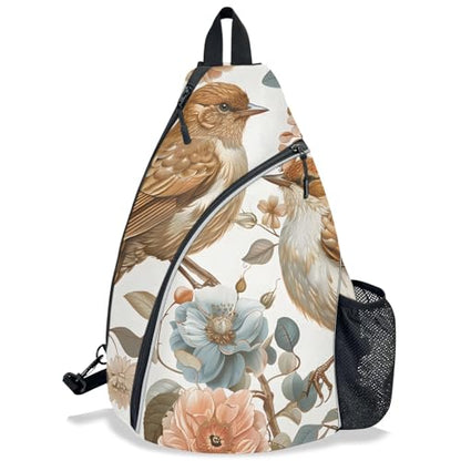 Pickleball Bag for Women Men Adjustable Crossbody Sling Backpack Hold Pickleball Paddle Water Bottle - color: Multicolor 15