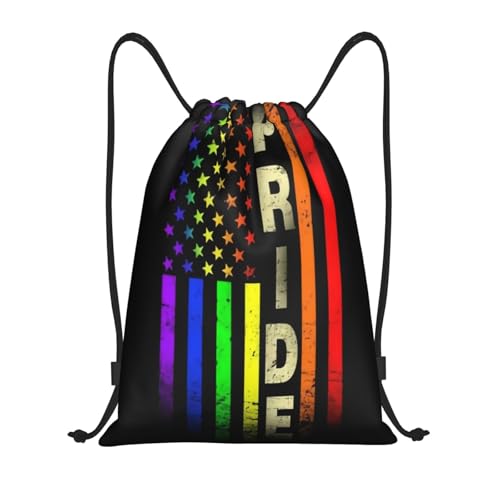 Rainbow Pride LGBT Drawstring Backpack Bag Sport Gym Dance Beach Travel Sackpack for Women Men - color: Lgbt_ddd00643