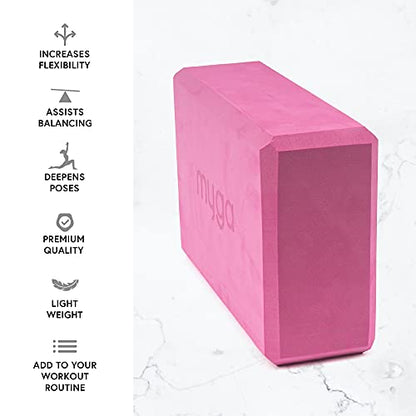 MYGA Yoga Block,Lightweight EVA Foam Yoga Brick,High Density Non-Slip Block for Yoga Poses, Pilates, Balance and Flexibility - color: Plum